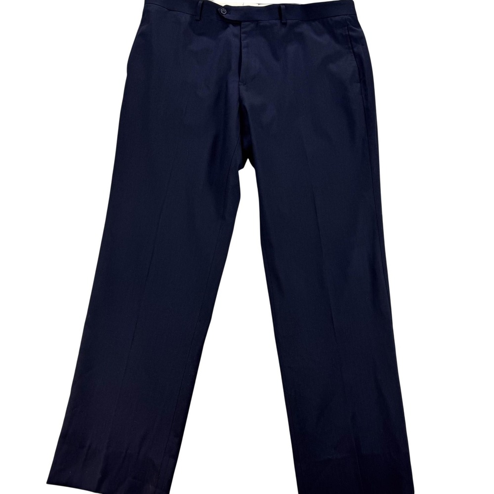 Bluffworks Gramercy Dress Pants Mens 31x29 Blue Slim Microfiber Travel Office